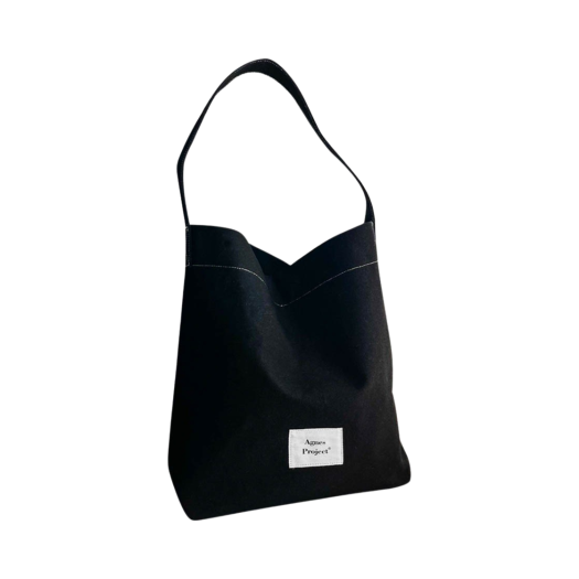 AP-P00000BI Agnes Project Peanut Shoulder Bag Black