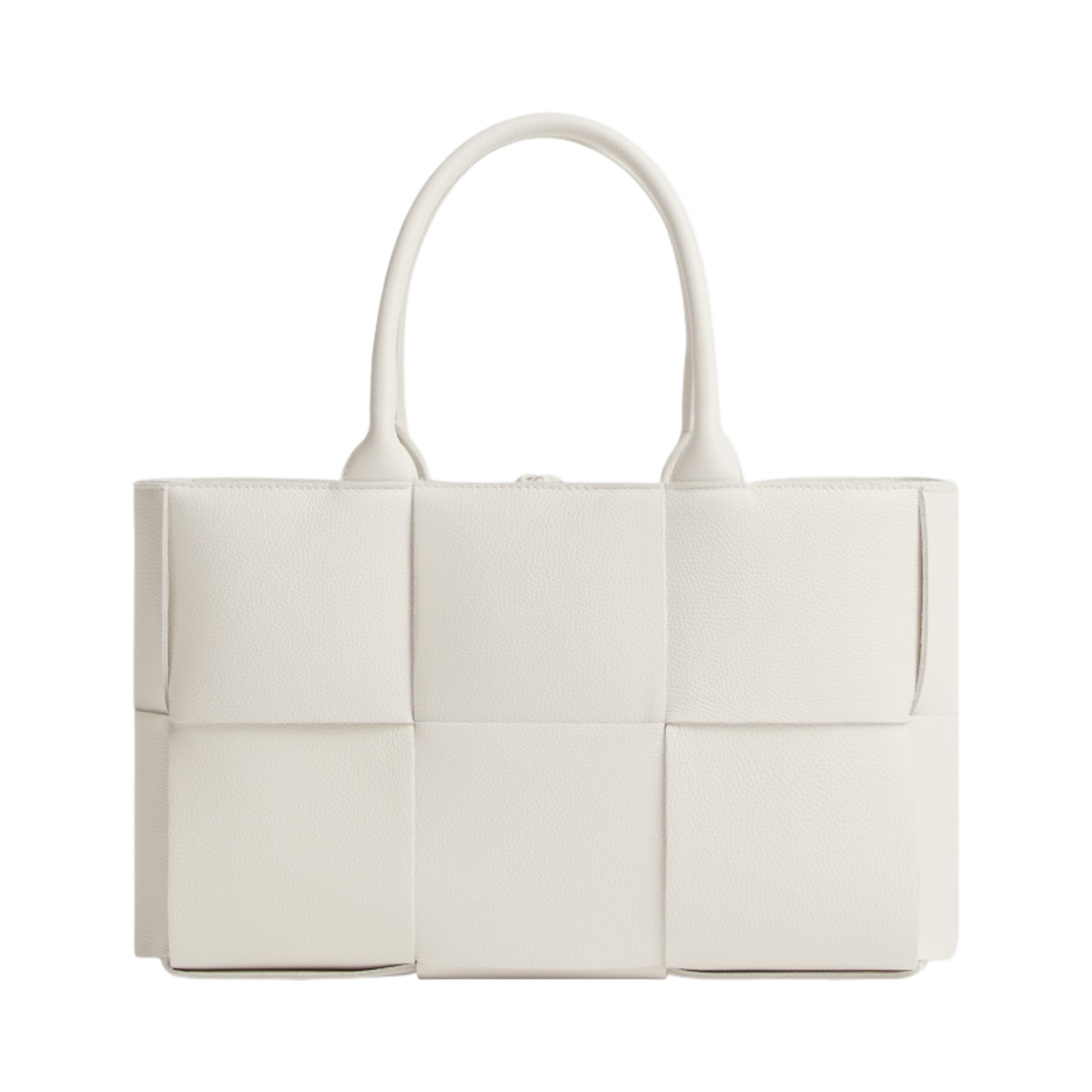 보테가 베네타 스몰 아르코 그레인드 레더 토트백 화이트(Bottega Veneta Small Arco Grained Leather Tote Bag White) - 1