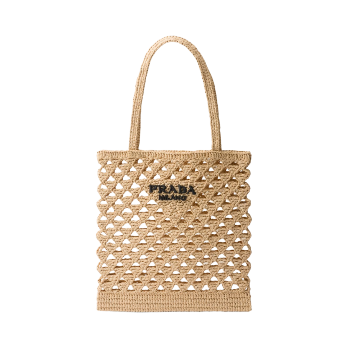 프라다 우븐 크로쉐 토트백 내츄럴 | Prada | KREAM