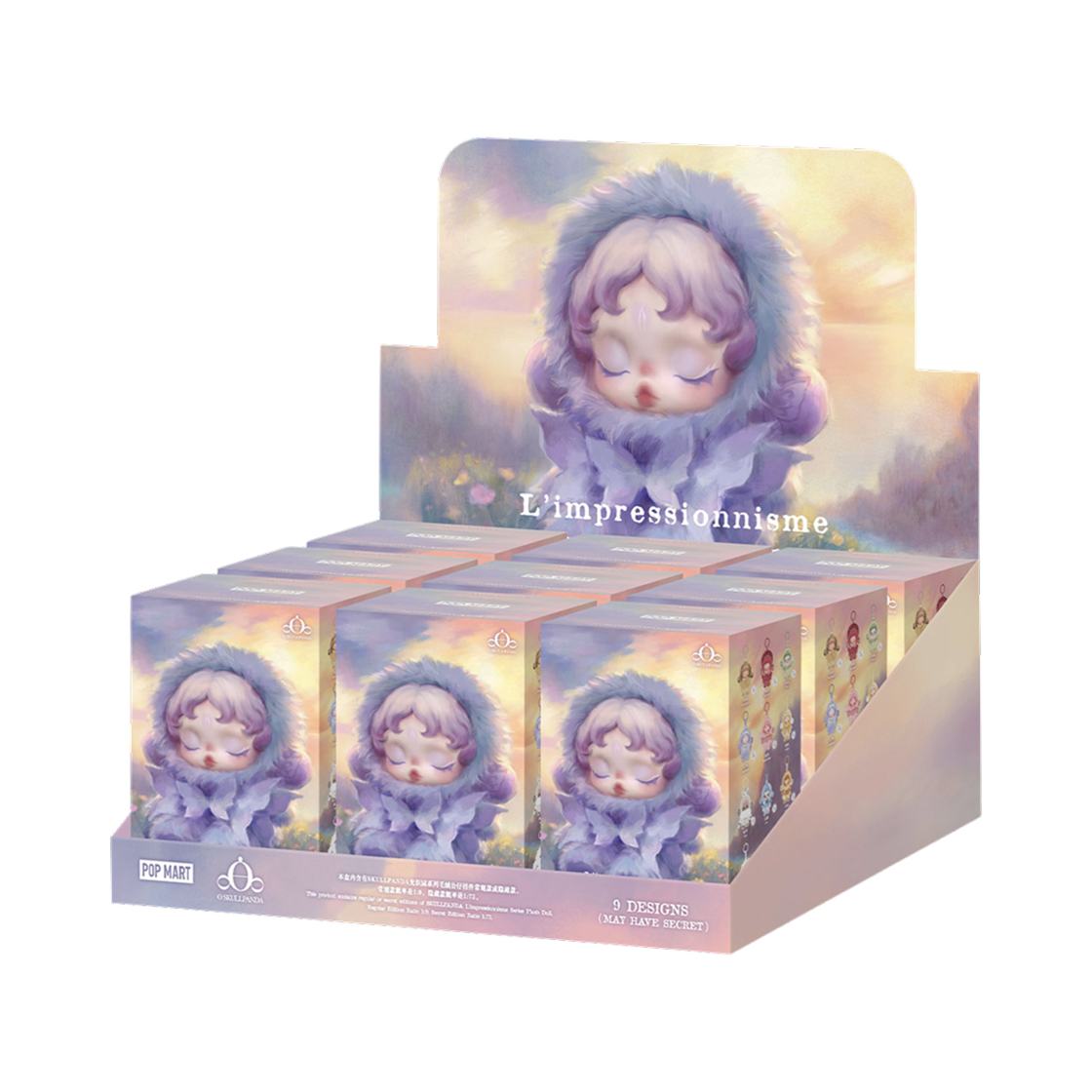 - Pop Mart Skullpanda L’Impressionnisme Series Plush Doll (9 Blind Boxes)