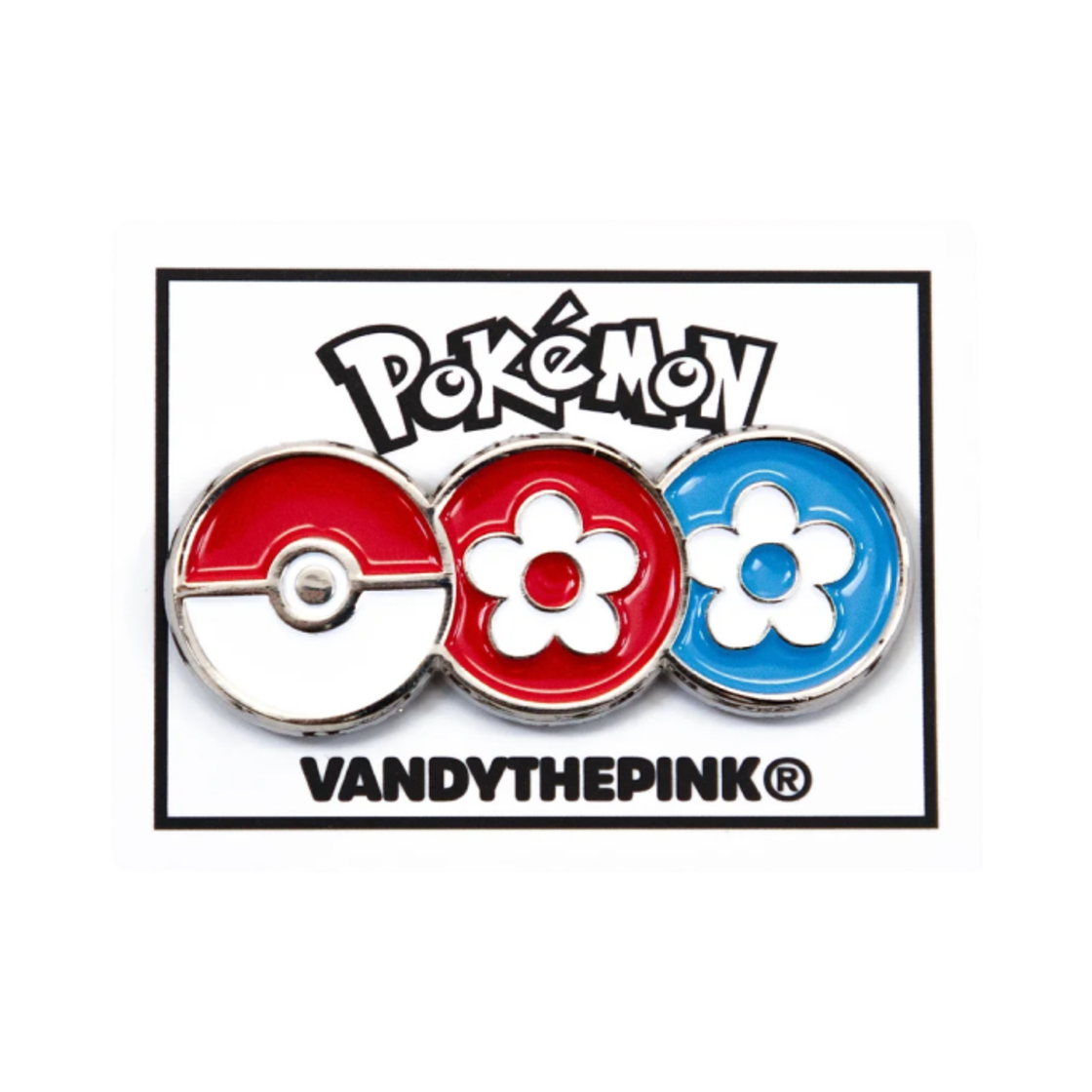 - Vandy The Pink x Pokemon Logo Enamel Pin (Set of 3)