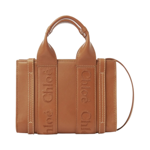 Chloe Woody Mini Tote Bag Caramel