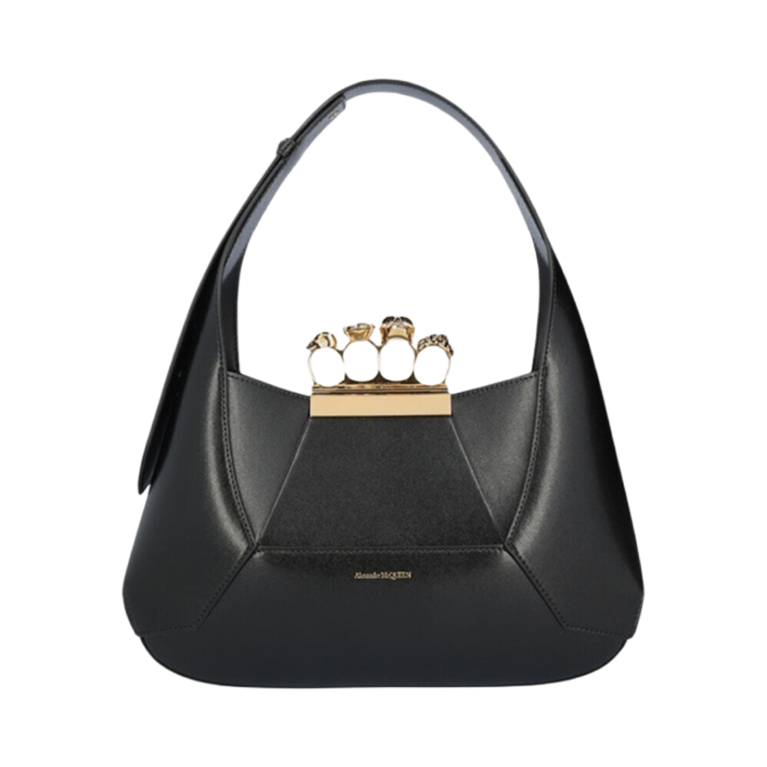 731135DYTAA1000 Alexander McQueen The Jewelled Hobo Mini Bag in Black