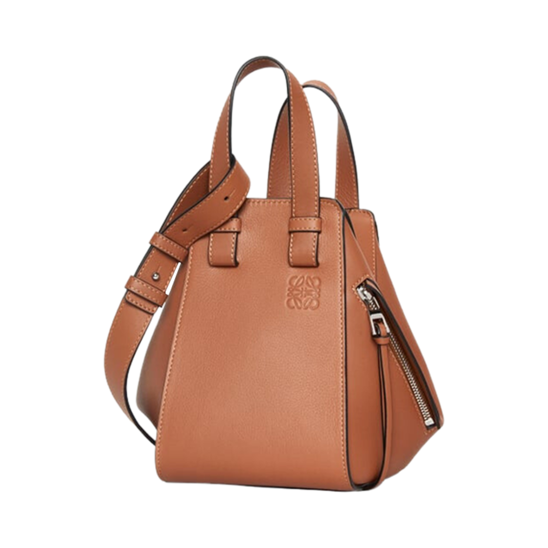 로에베 컴팩트 해먹 백 인 클래식 카프스킨 탄(Loewe Compact Hammock Bag In Classic Calfskin Tan)