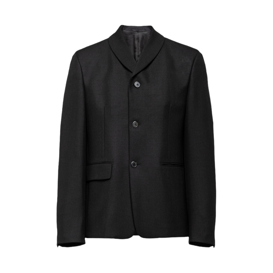 프라다 싱글 브레스티드 모헤어 울 자켓 블랙(Prada Single-Breasted Mohair Wool Jacket Black)