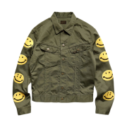 Kapital Vintage Satin Westerner Happys Embroidery Long Jacket Khaki