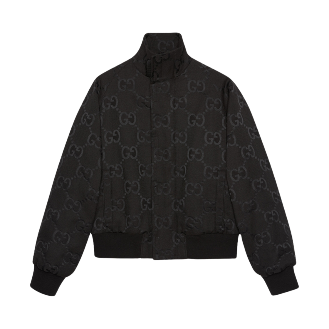 694165-ZAIDI-1000 Gucci Jumbo GG Canvas Jacket Black