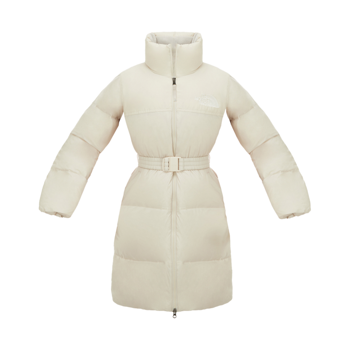 NC1DQ85B (W) The North Face Nuptse Belted RDS Down Coat Sand Shell - 24FW