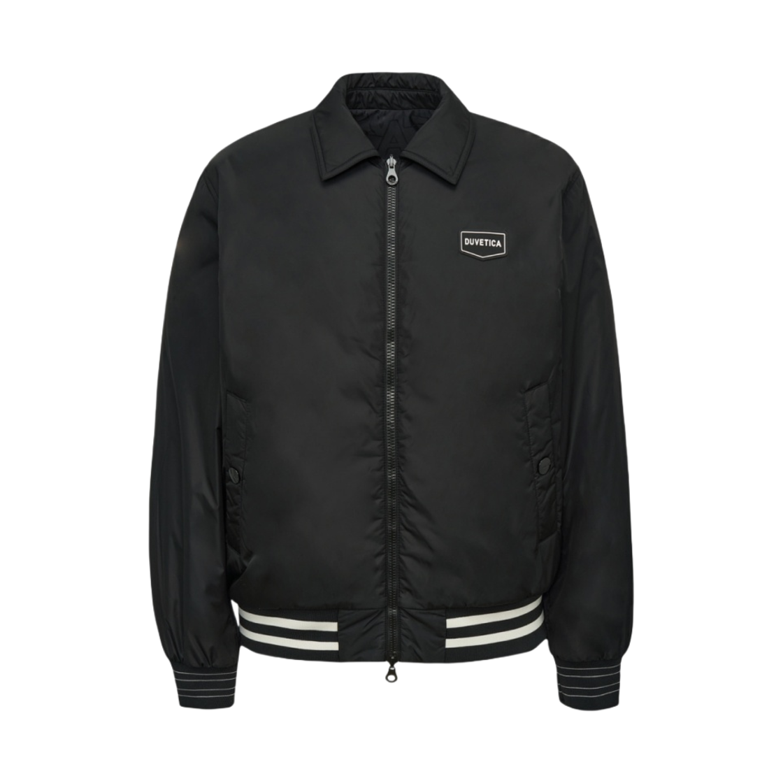 VUPD06225-BKS Duvetica Borghetto Reversible Monogram Jacquard Heavy Shirt Padding Black
