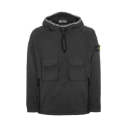 Stone Island 44019 Supima Cotton Twill Stretch-TC Anorak Black - 22SS