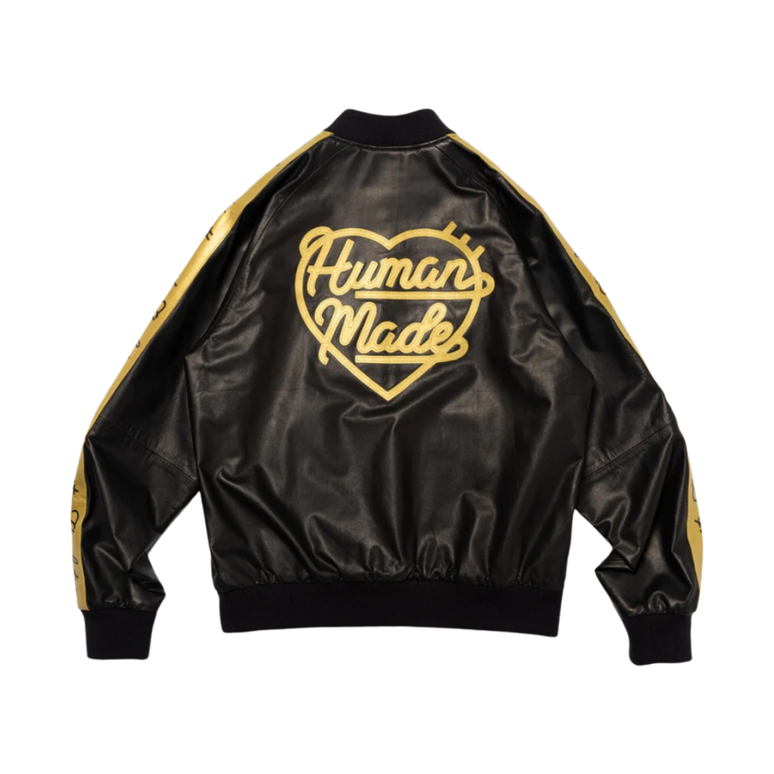 휴먼 메이드 레더 트랙 자켓 블랙