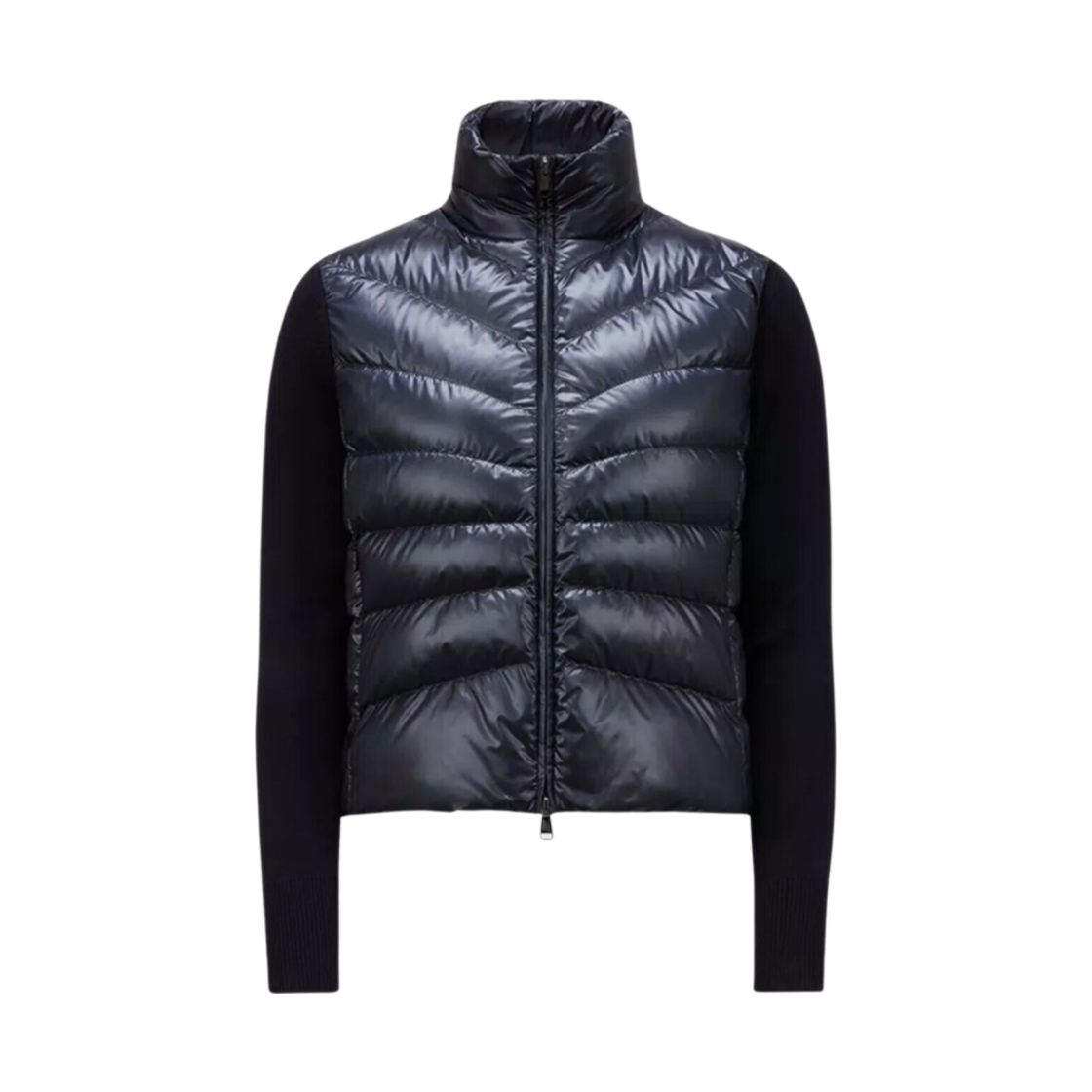 J2-093-9B00024-M1131-778 (W) Moncler Padded Wool Cardigan Navy Blue - 24FW