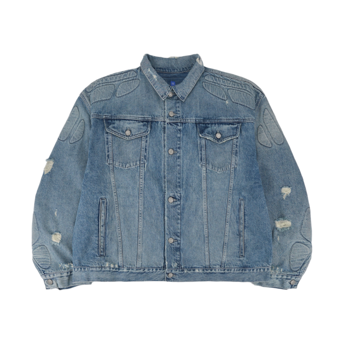 이지 갭 엔지니어드 바이 발렌시아가 패디드 데님 자켓 블루(Yeezy Gap Engineered By Balenciaga Padded Denim Jacket Blue)
