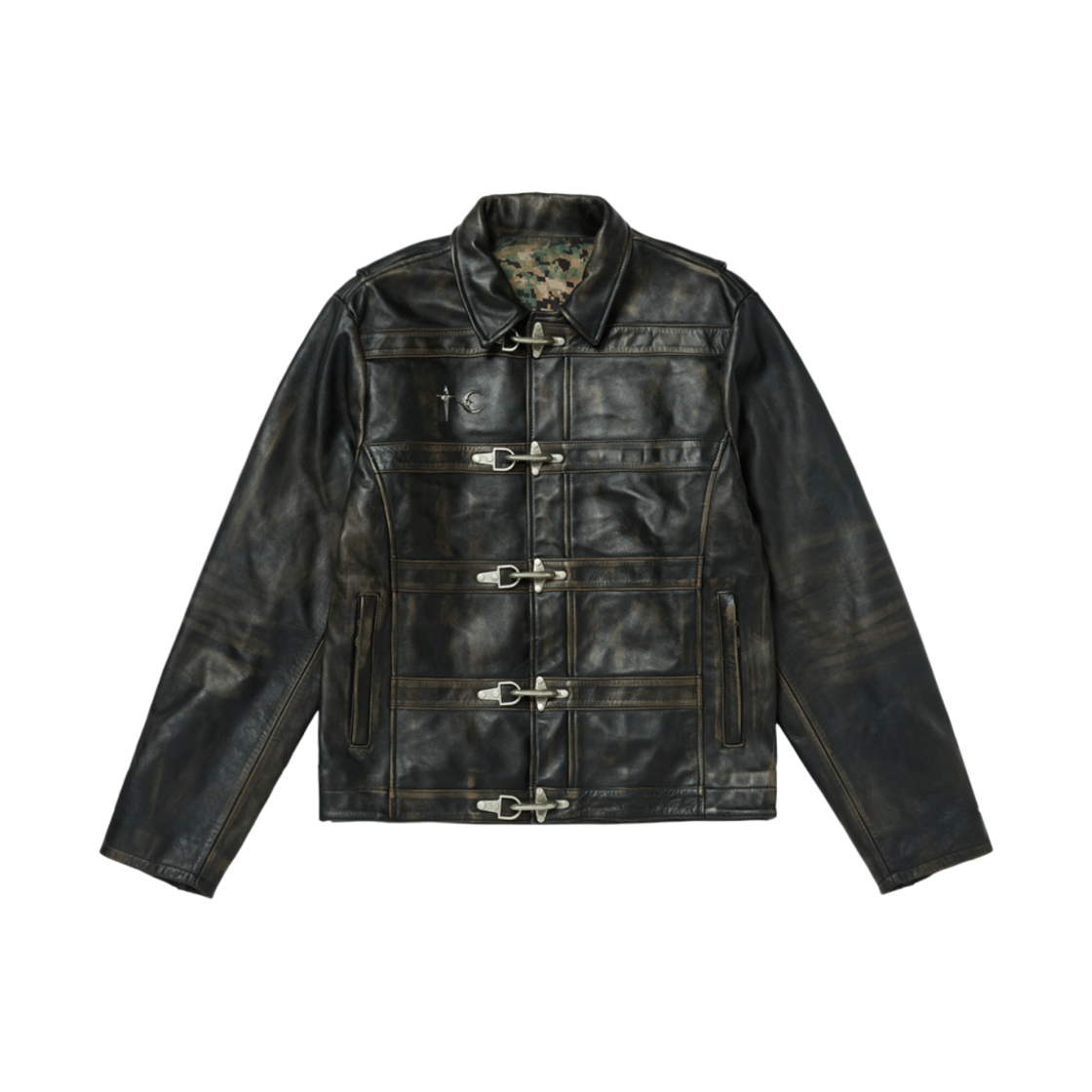 - Thug Club Bio Soldier Leather Jacket Black