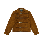 Thug Club Bio Soldier Leather Jacket Camel