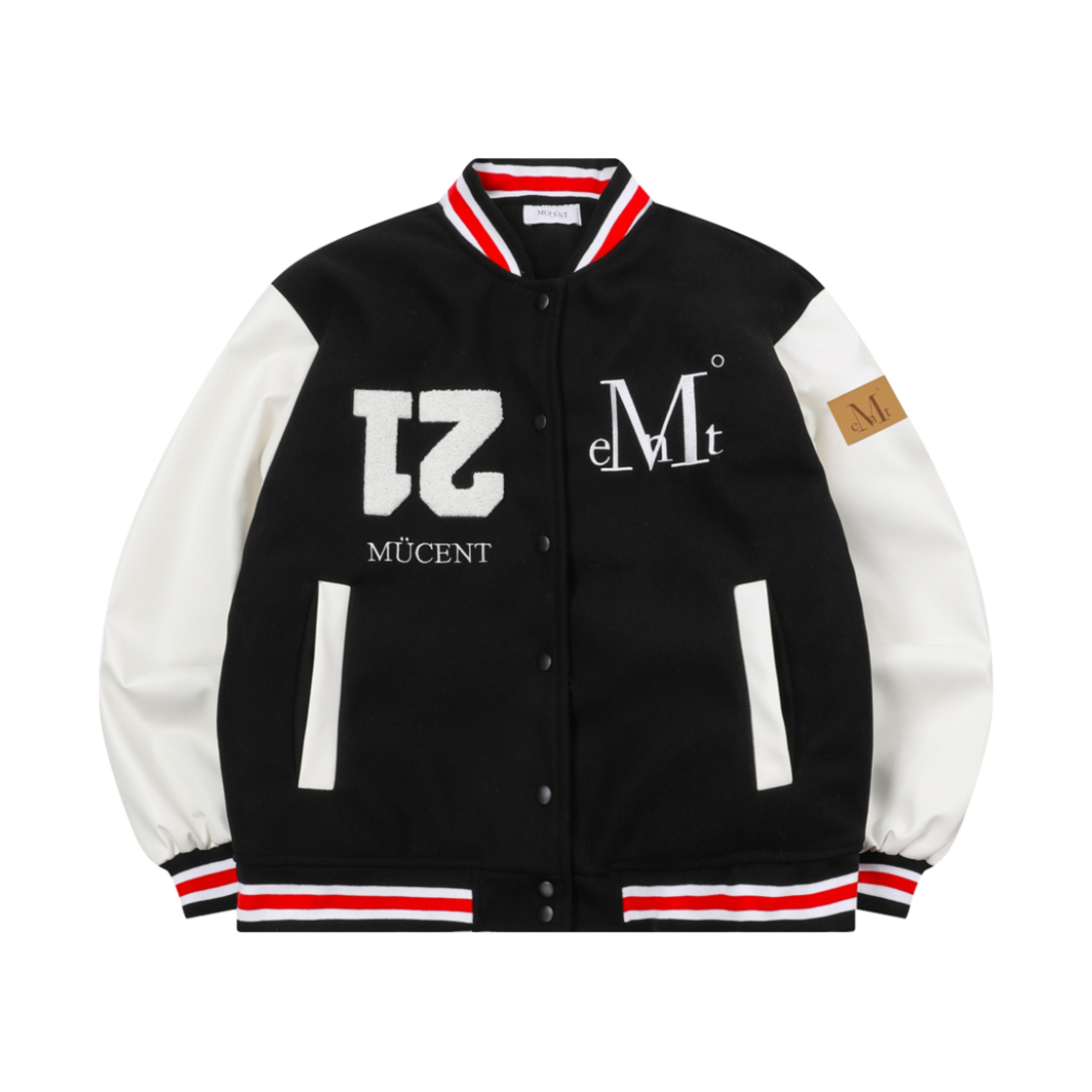 무센트 티버턴 시그니처 바시티 자켓 블랙(MUCENT Tiverton Signatuer Varsity Jacket Black) - 1