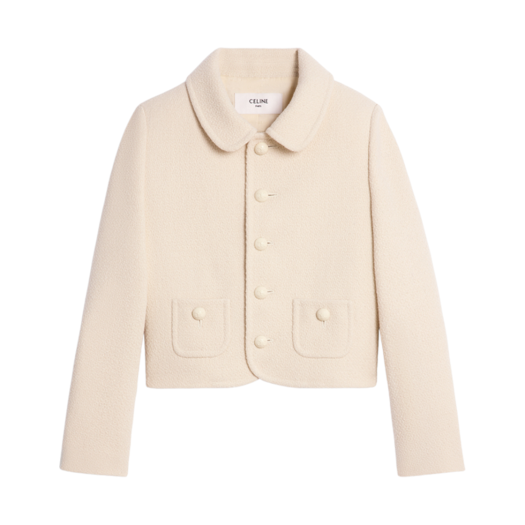 ジャケット CELINE | CHELSEA JACKET IN CASHMERE BOUCLETTE NATTE W) 셀린느 첼시 자켓 캐시미어 부클레트 나테 아이보리 | Celine