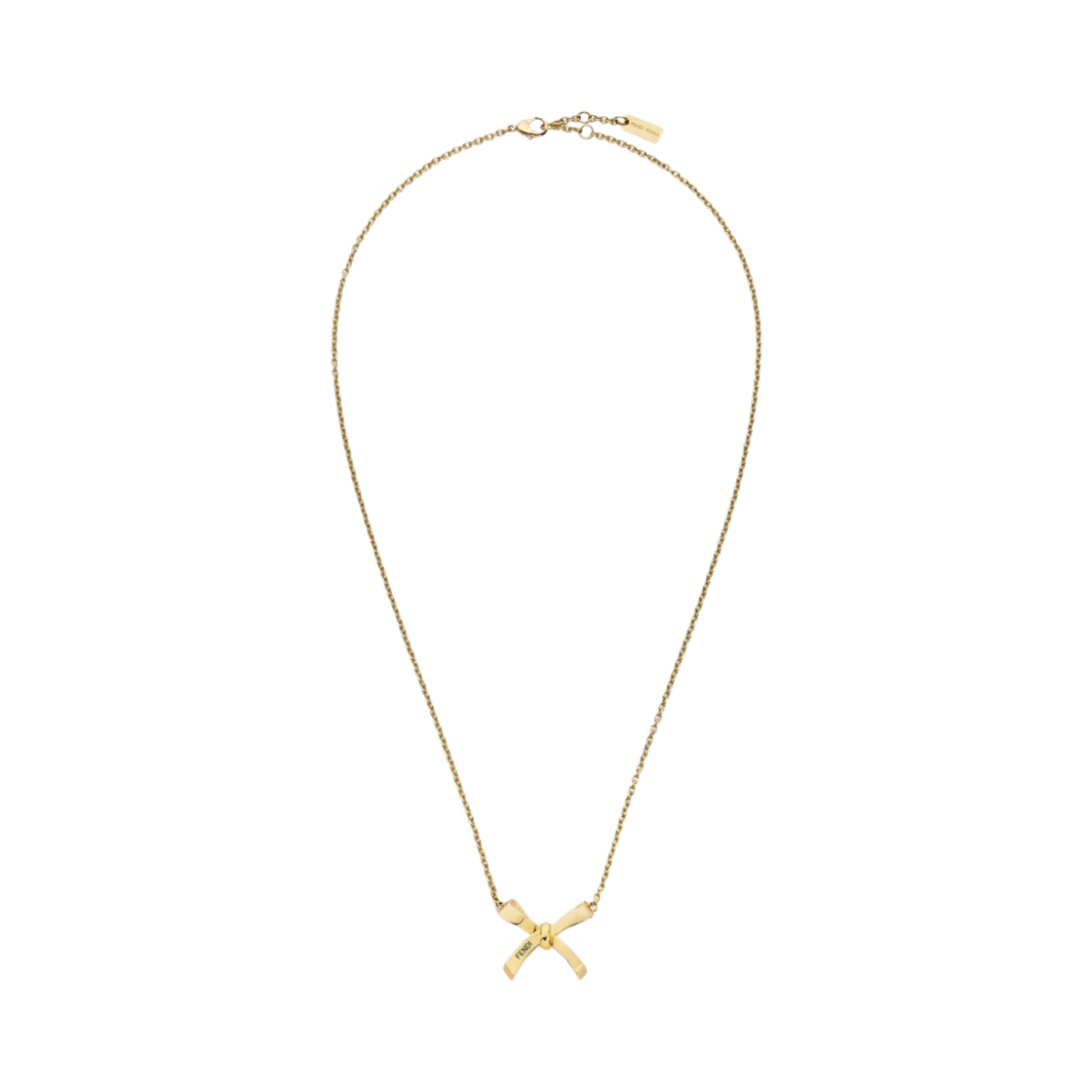 (W) 펜디 보우 네클리스 골드((W) Fendi Bow Necklace Gold) - 1