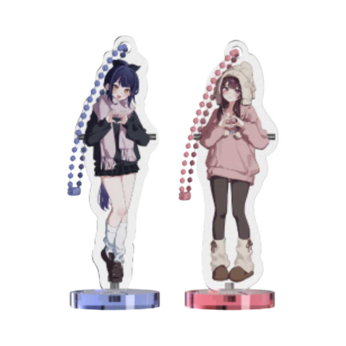 우왁굳 이세계 아이돌 x 두찜 스탠드 키링 세트 B