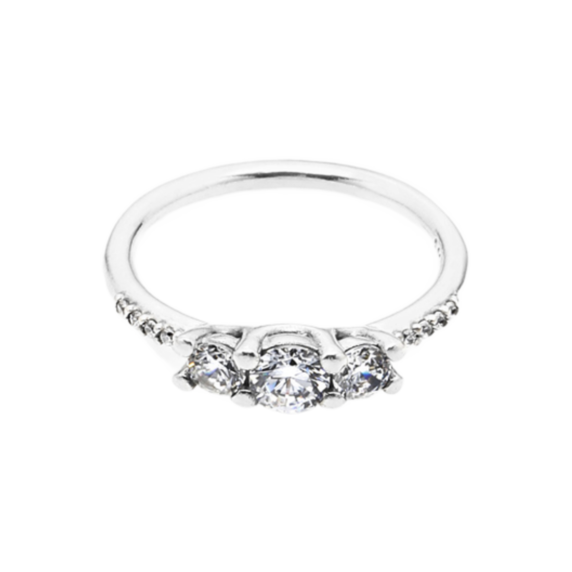 196242CZ (W) Pandora Three Stone Ring Sterling Silver Clear