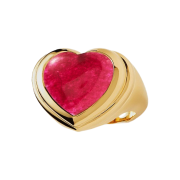 Missoma Jelly Heart Gemstone Ring Pink Quartz - 24FW