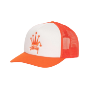 Stussy Crown Stock Trucker Cap Orange