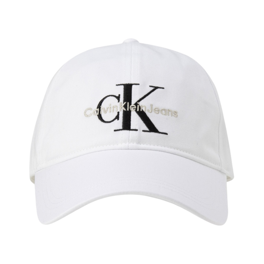 캘빈 클라인 모노그램 자수 볼캡 브라이트 화이트(Calvin Klein Monogram Embroidery Ball Cap Bright White)