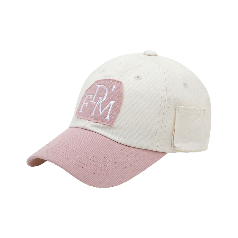 돈포겟미 투톤 패치 볼캡 로즈 쿼츠(DONTFORGETME Two Tone Patch Strap Rose Quartz)