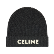 Celine Beanie in Ribbed Wool Anthracite