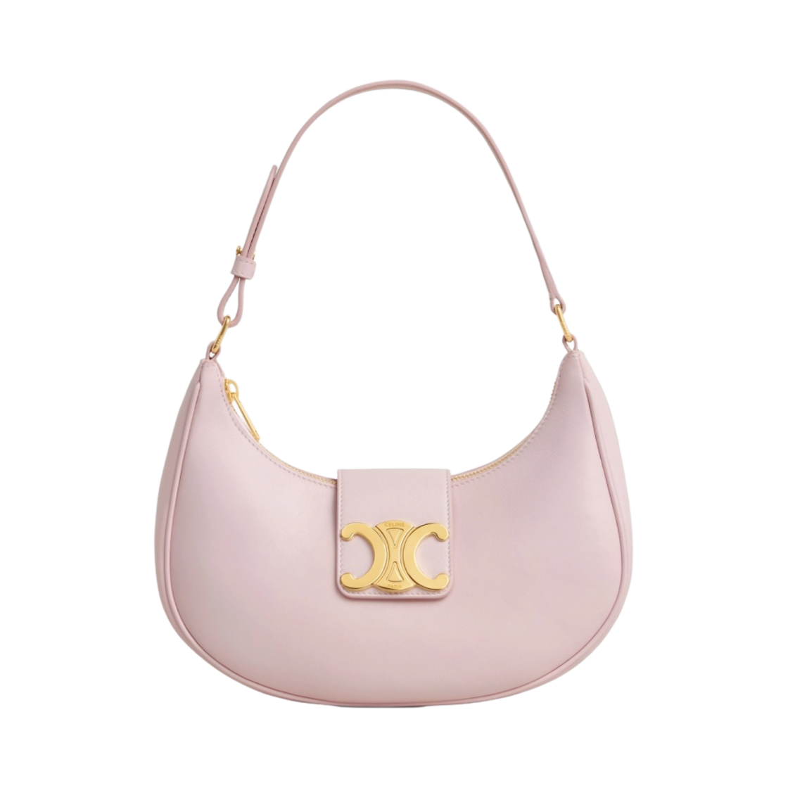 셀린느 미디움 아바 트리옹프 백 스무스 카프스킨 파스텔 핑크