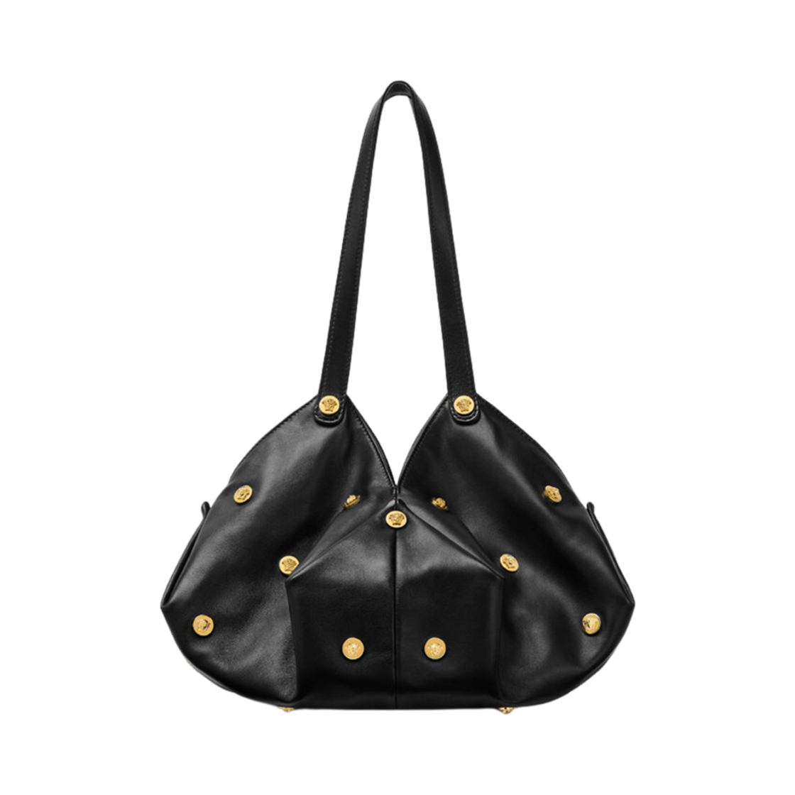 1014315-1A13327-1B00V Versace Protea Shoulder Bag Black Gold