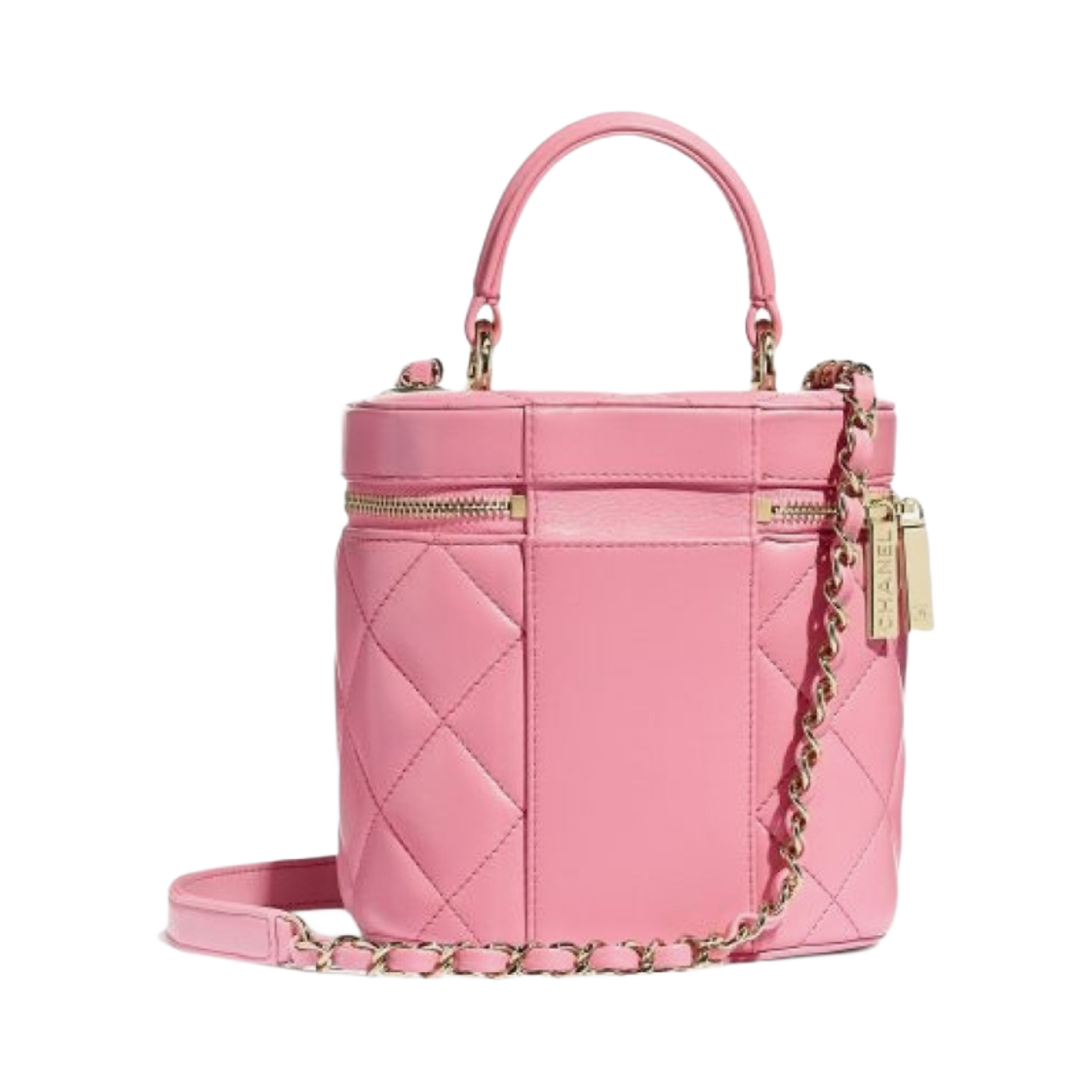 샤넬 코스메틱 케이스 램스킨 & 골드 메탈 핑크(Chanel Vanity Case Lambskin & Gold Pink) - 2