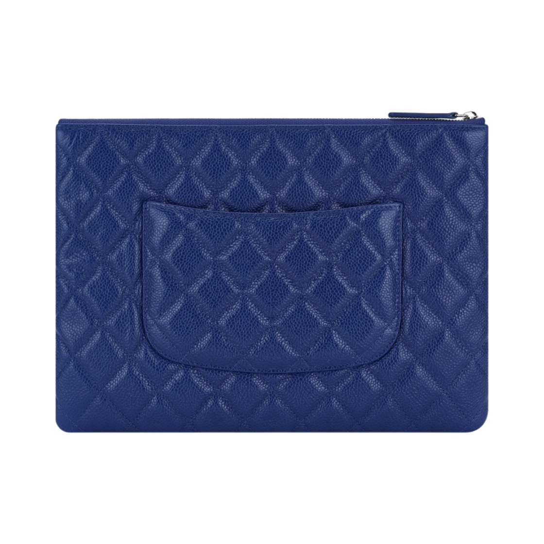 샤넬 클래식 미디움 케이스 그레인드 카프스킨 & 다크 블루(Chanel Medium Classic Pouch Grained Calfskin & Dark Blue) - 2