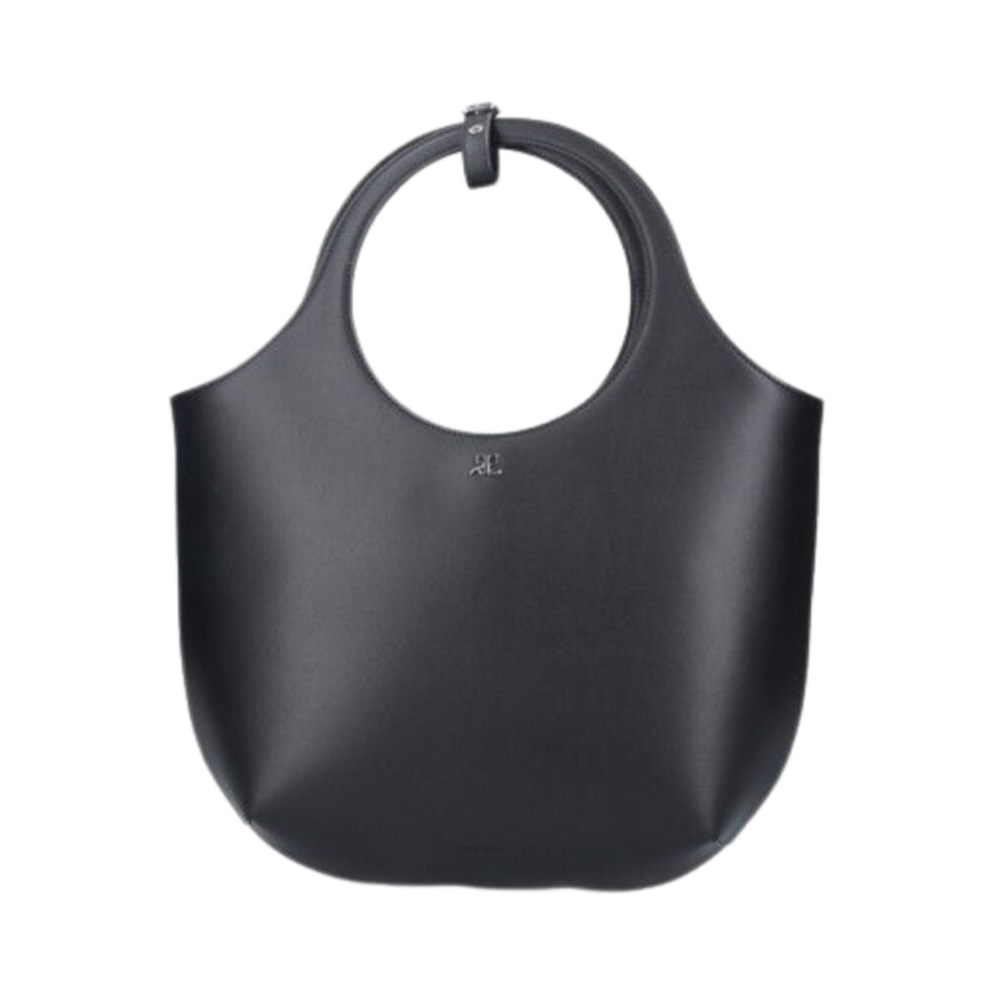 324GSA116CR00659999 Courreges Holy Leather Medium Tote Bag Black
