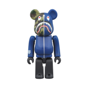 Bearbrick x BAPE 1st Camo Shark 100% Navy