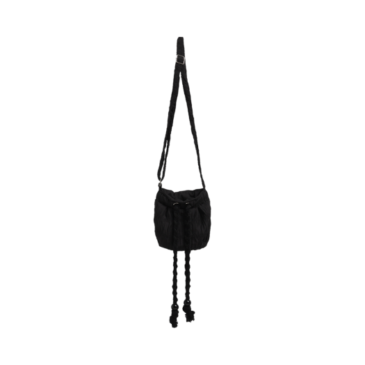 F25QE999BK Fancy Club Rope String Mini Cross Bag Black