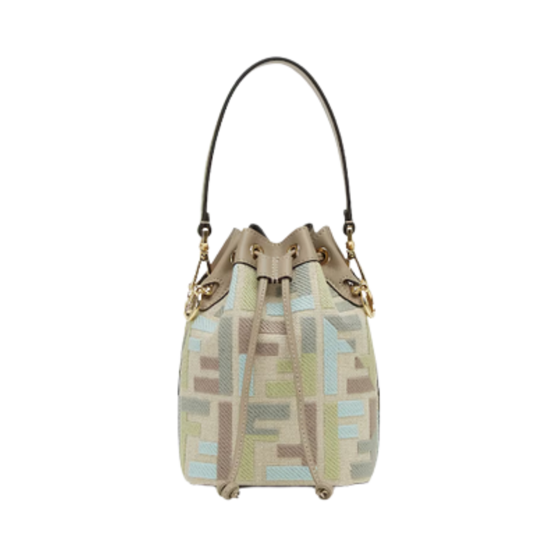 펜디 몬트레조 FF 자수 컨버스 미니백 멀티컬러(Fendi Mon Tresor Canvas Mini Bag with FF Embroidery Multicolor) - 1