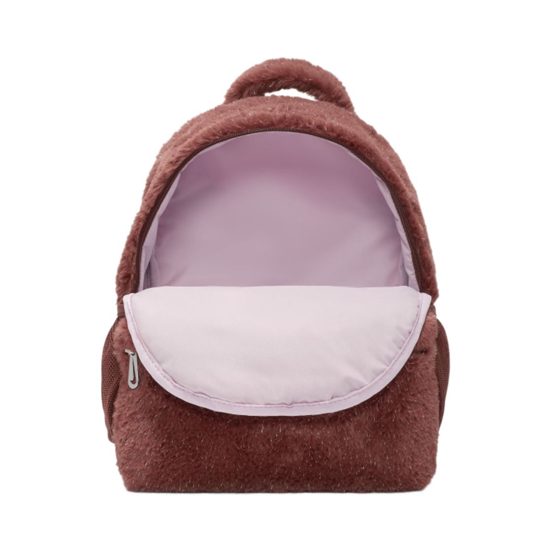 (키즈) 나이키 인조 퍼 백팩 11L 다크 포니 핑크 폼((Kids) Nike Faux Fur Backpack 11L Dark Pony Pink Foam) - 3
