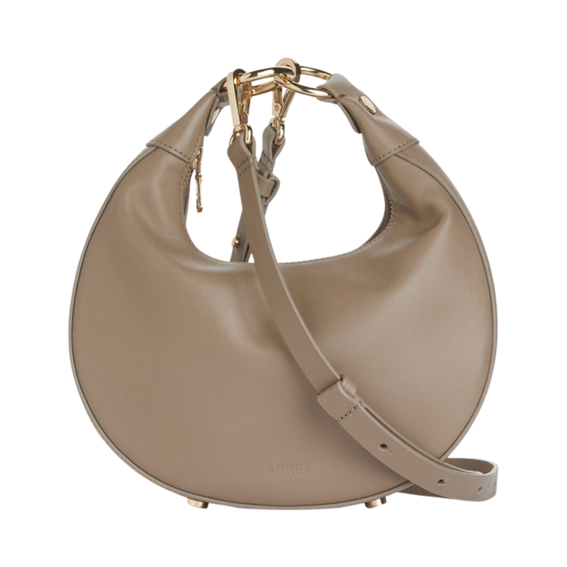 1193755-002 Arket Half Moon Leather Bag Beige