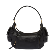 Miu Miu Nappa Leather Hobo Bag Black