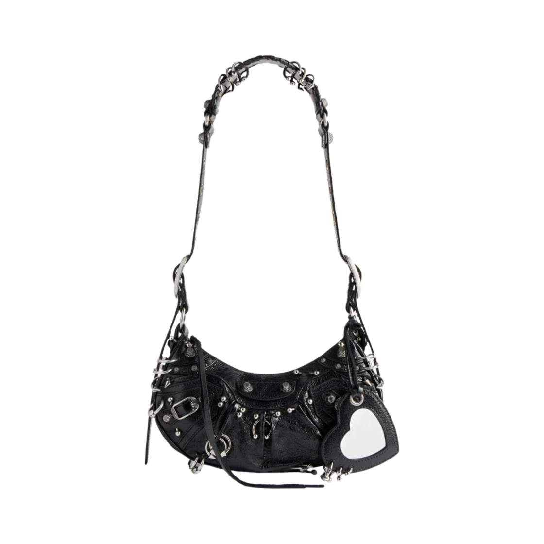 발렌시아가 르 카골 XS 숄더백 피어싱 블랙