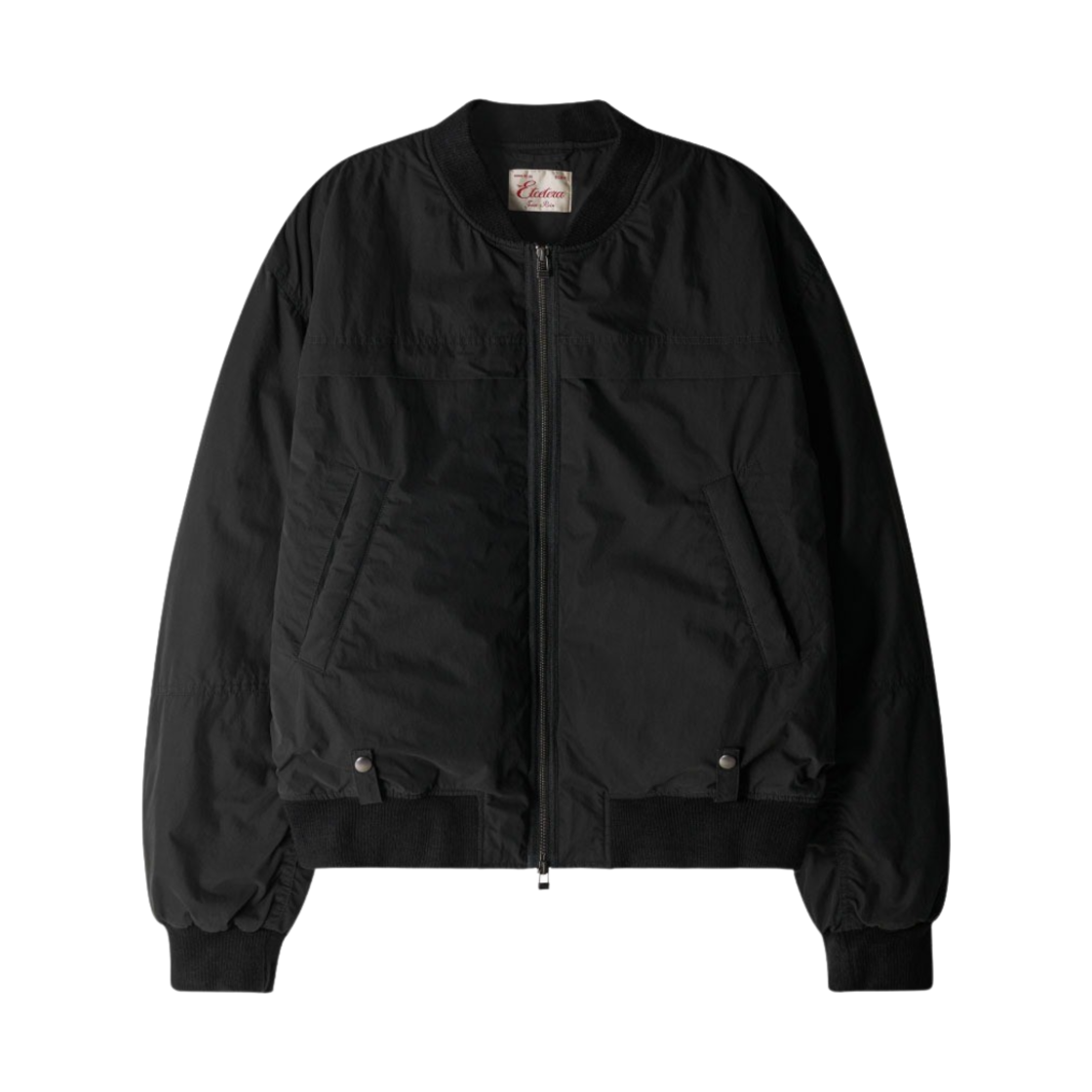 ET2401BB02BK ETCE Washed Cotton Bomber Black