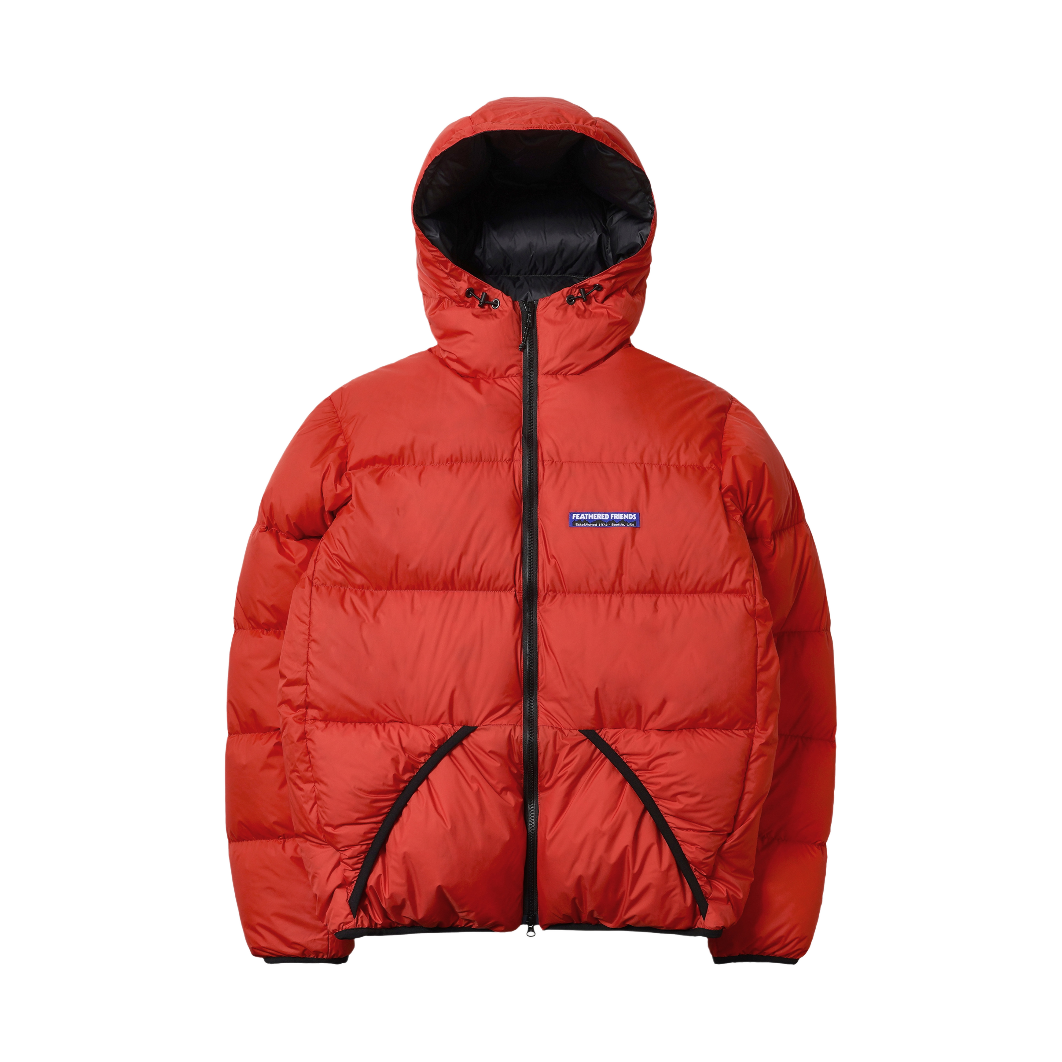 - Feathered Friends Helios Hooded Down Jacket Poppy