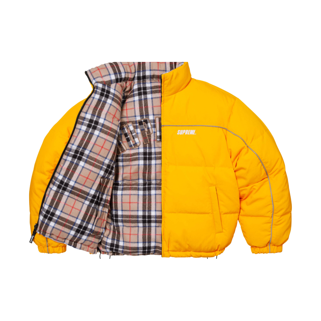 슈프림 리버시블 퍼퍼 자켓 옐로우 - 24FW(Supreme Reversible Puffer Jacket Yellow - 24FW) - 2