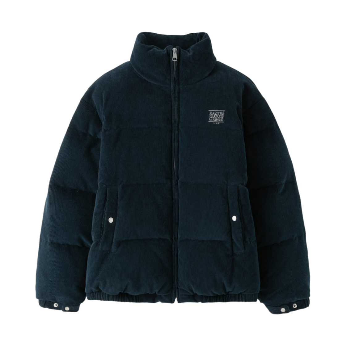 - Marithe Francois Girbaud Classic Logo Duck Down Corduroy Puffer Navy