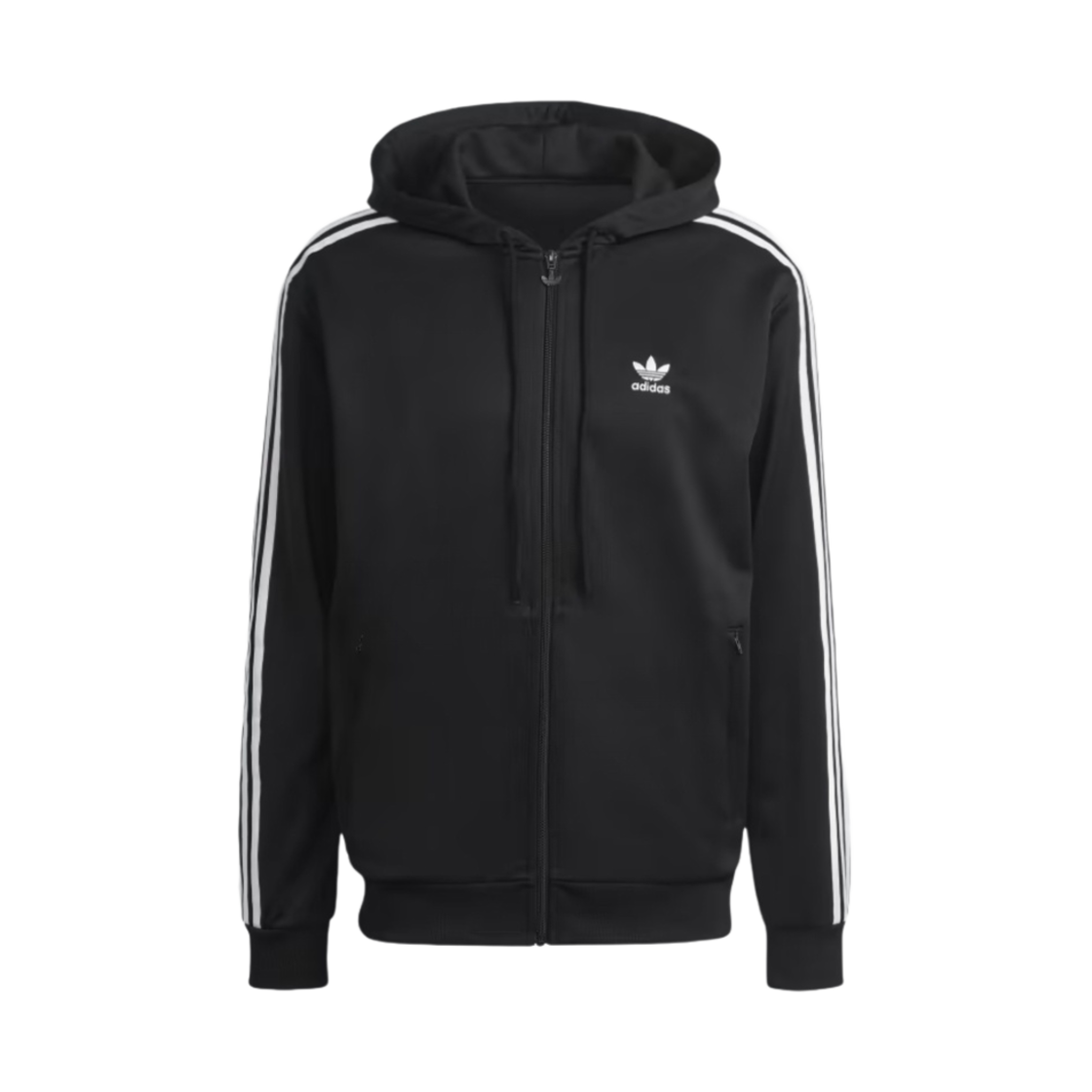 아디다스 아디컬러 클래식 후드 풀 집 트랙 자켓 블랙 - US 사이즈