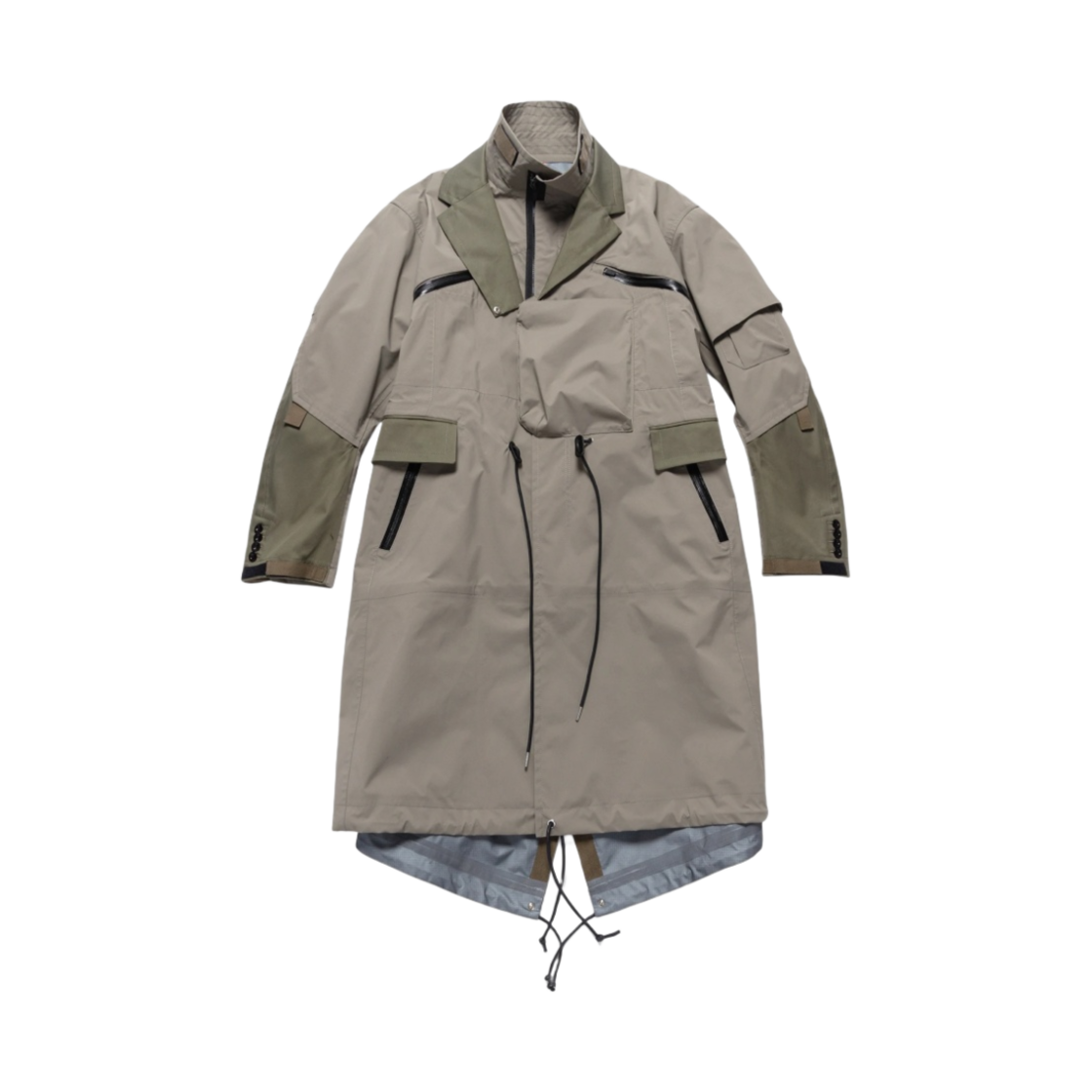 사카이 x 아크로님 트렌치 코트 카키