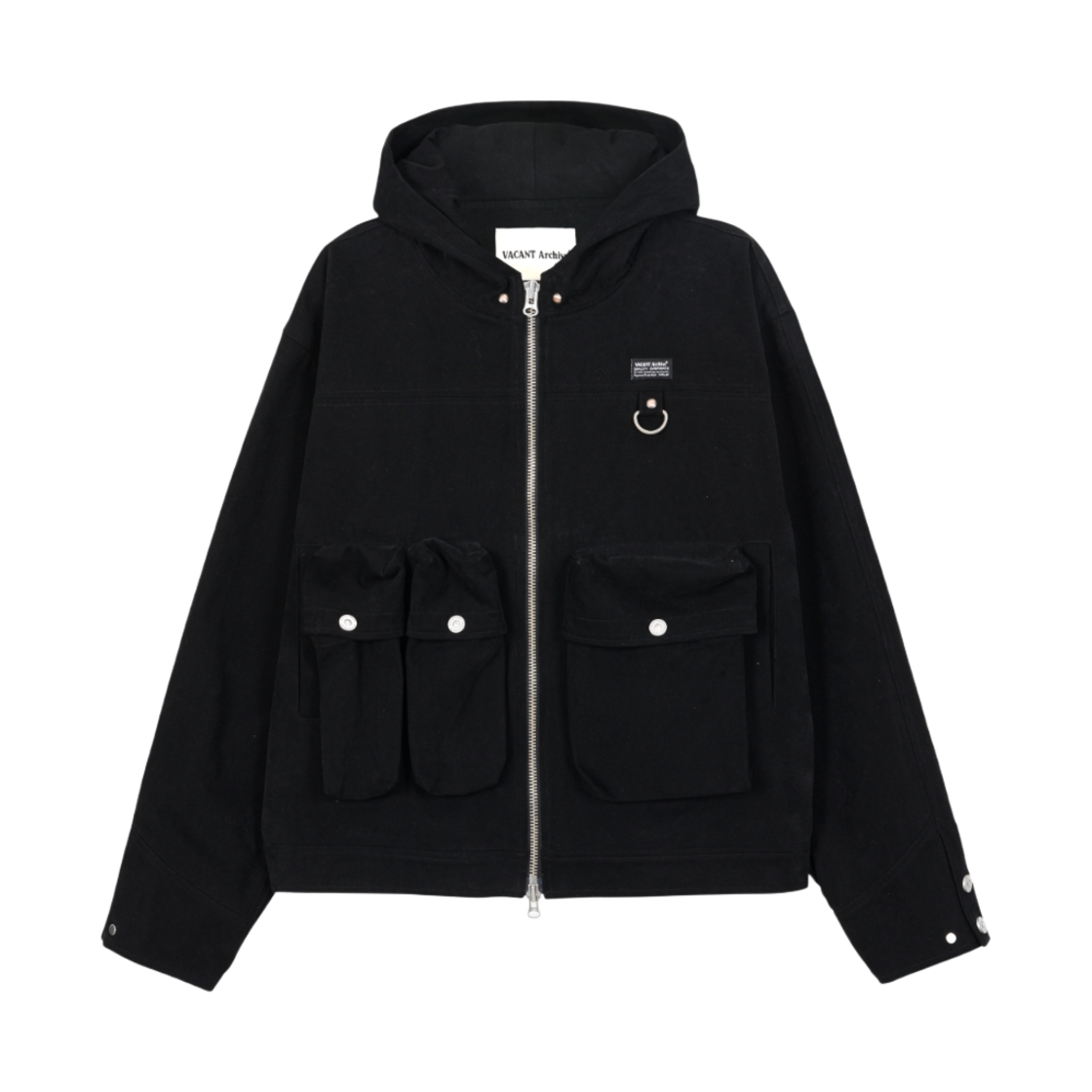 VUK243VJP001 Vacant Archive Eilish Cargo Hood Jacket Black