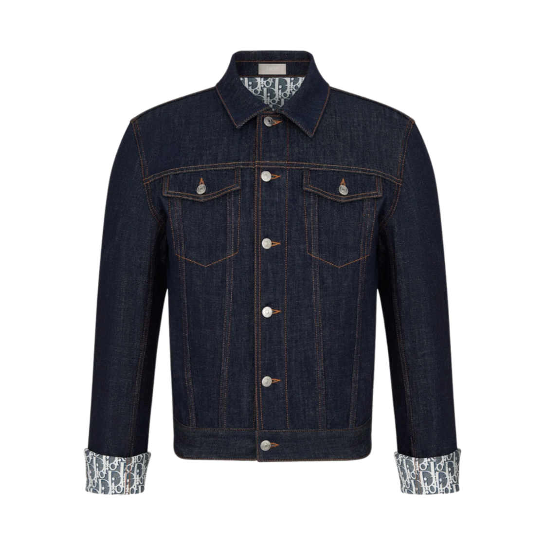 013D482B226X-C580 Dior Oblique Raw Cotton Denim Blouson Blue