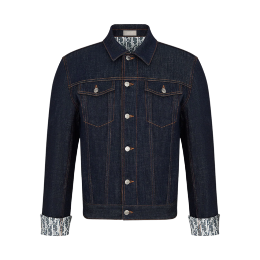 Dior Oblique Raw Cotton Denim Blouson Blue
